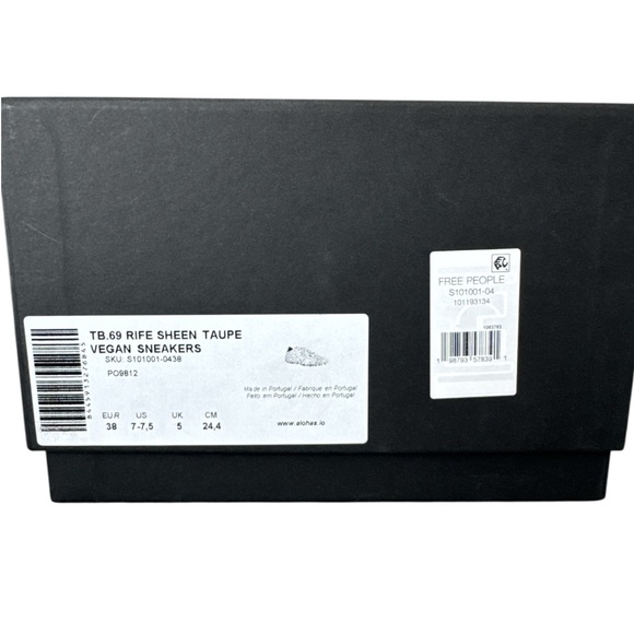 ALOHAS Tb.69 Rife Sheen Sneakers Taupe Size 38 7.5 US NWT Never Worn - Picture 7 of 7